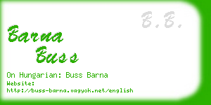 barna buss business card